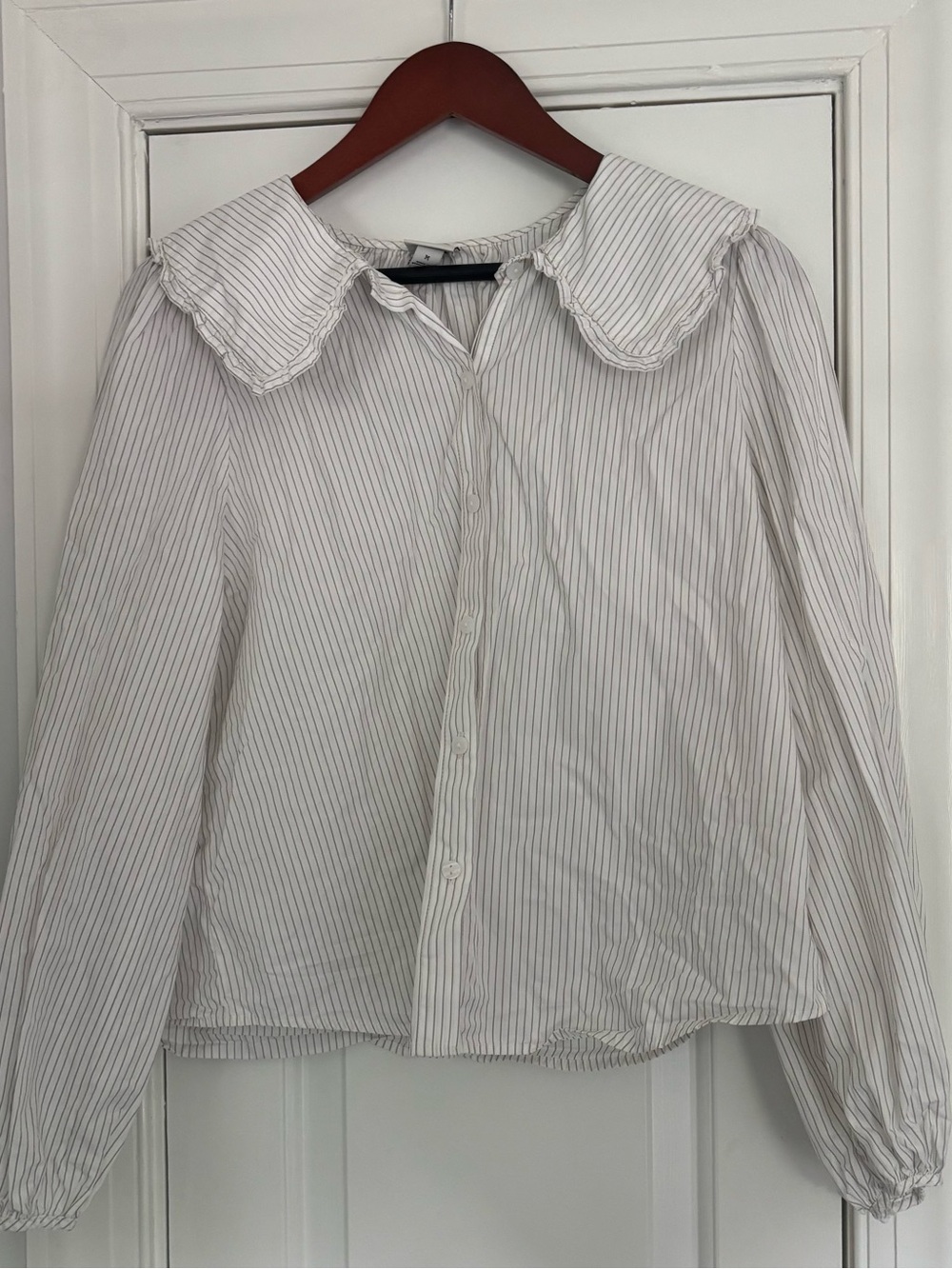 A New Day Striped Button Up Blouse - Picture 2 of 4